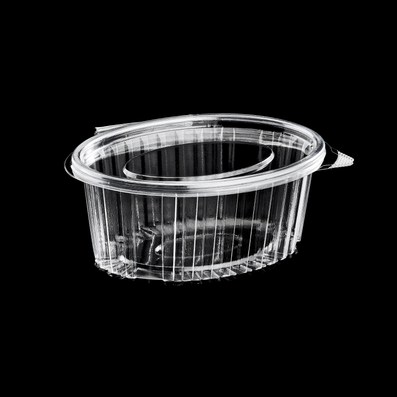 Plastik Oval Sızdırmaz Kap 100 gr. 100 Adet.