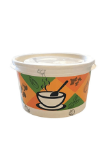 Karton Çorba Kasesi Kapaklı 16 Oz 25 Adet.