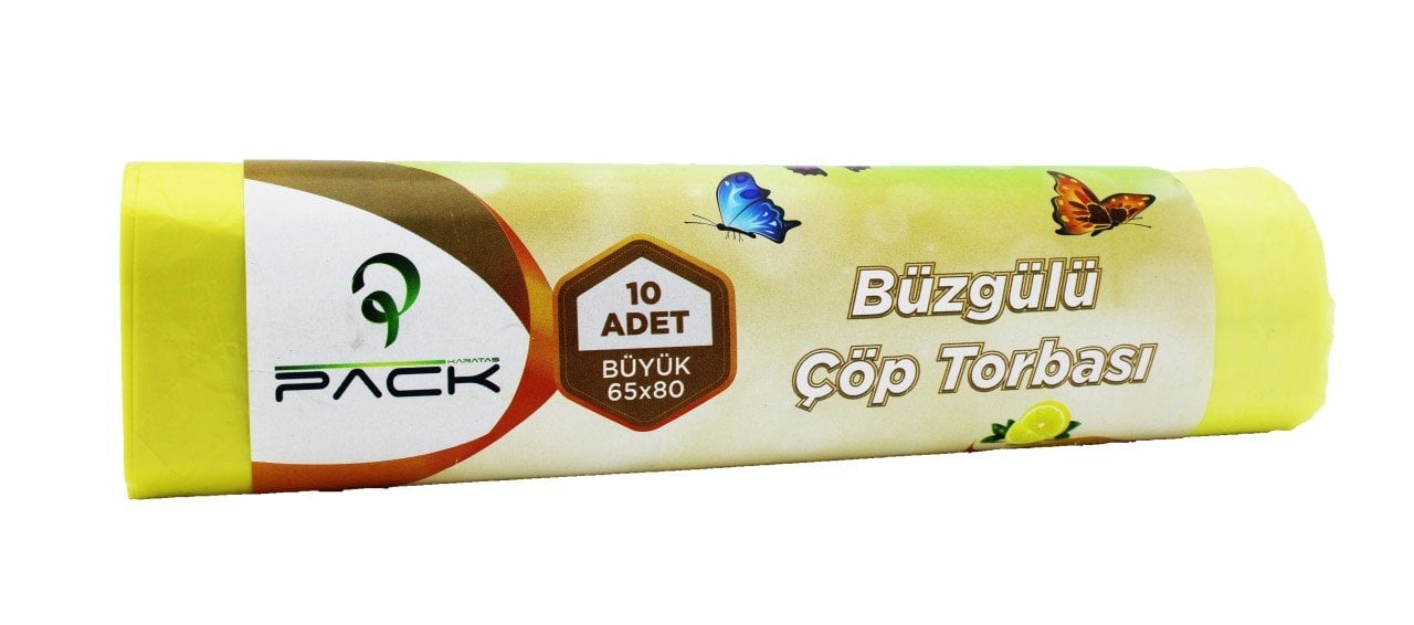 Büzgülü Limon Kokulu Büyük Boy Çöp Torbası 65x80