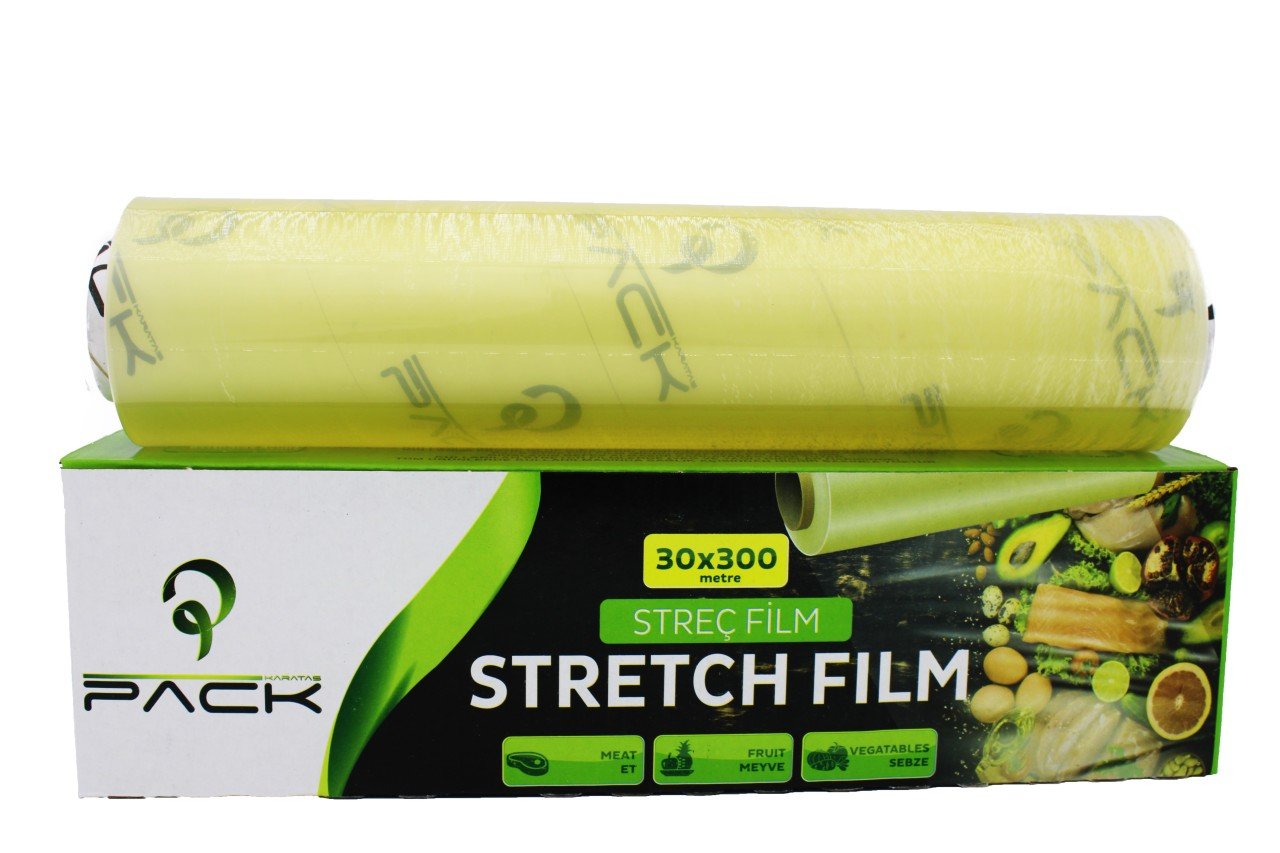 Pack Kutulu Streç Film PVC 8 Mikron 30 cm x 250 m