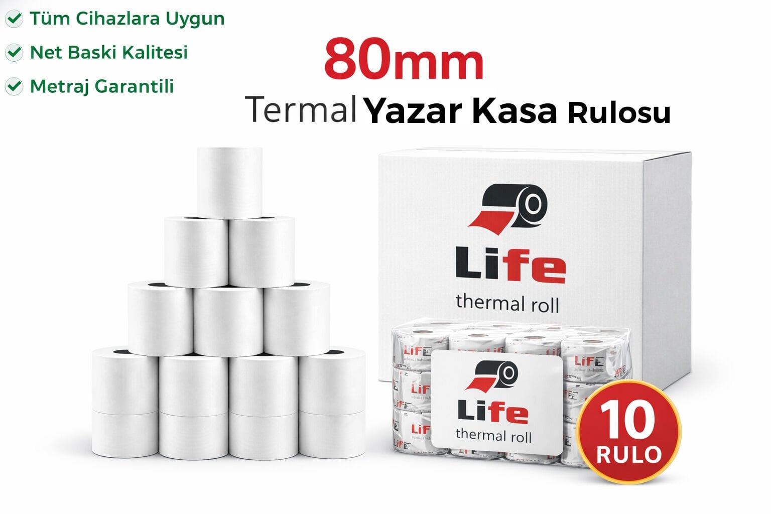 Termal Yazarkasa  Kağıdı 80 mm  Termal Kasa Rulo