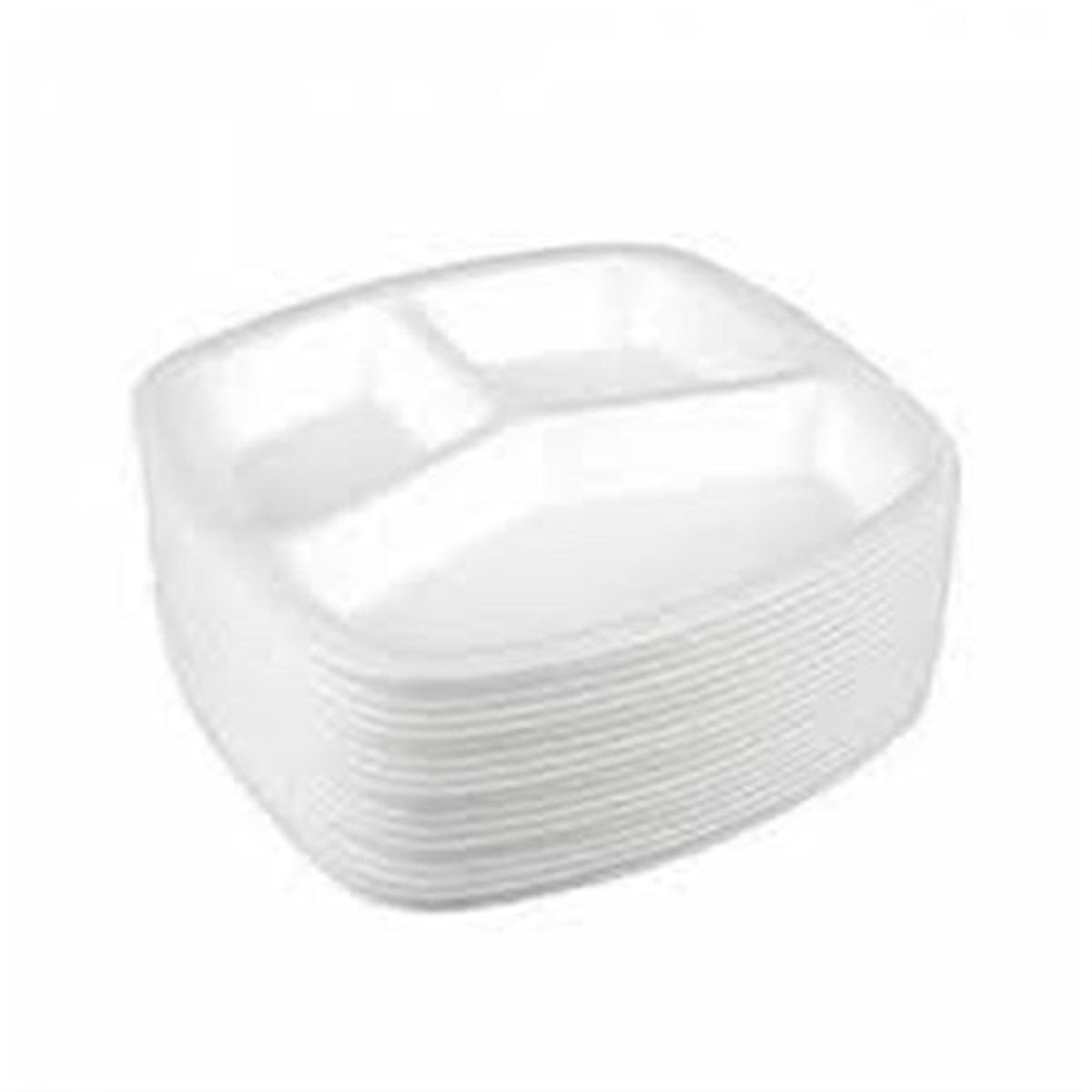 Üç Gözlü Köpük Tabak 200 Adet