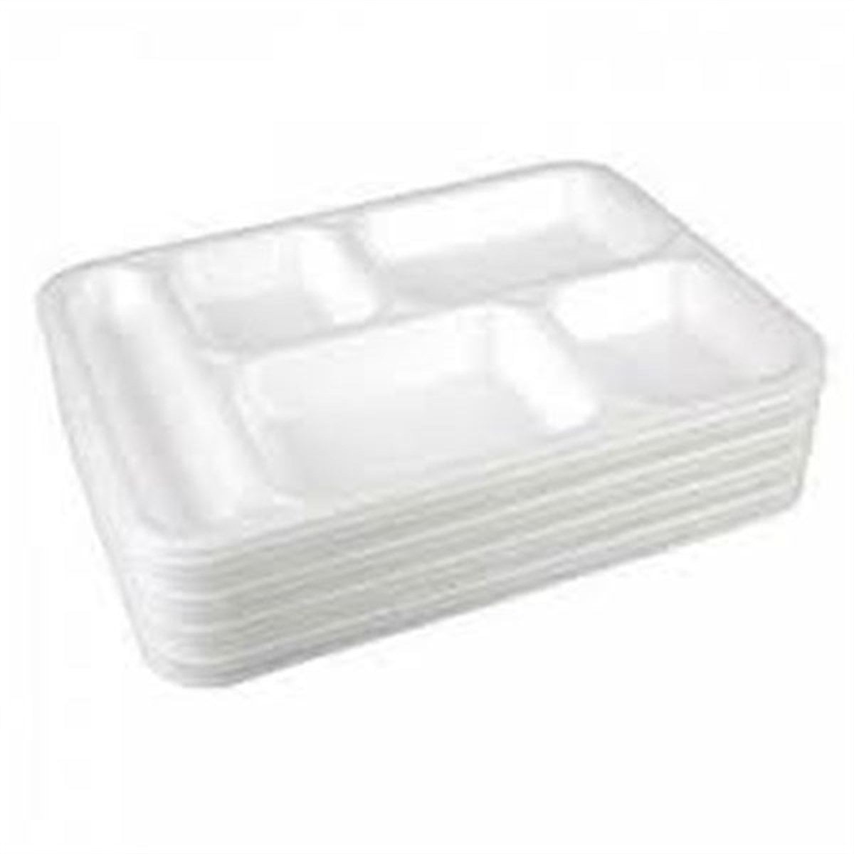 Beş Gözlü Köpük Tabak -Tabldot 100 Adet