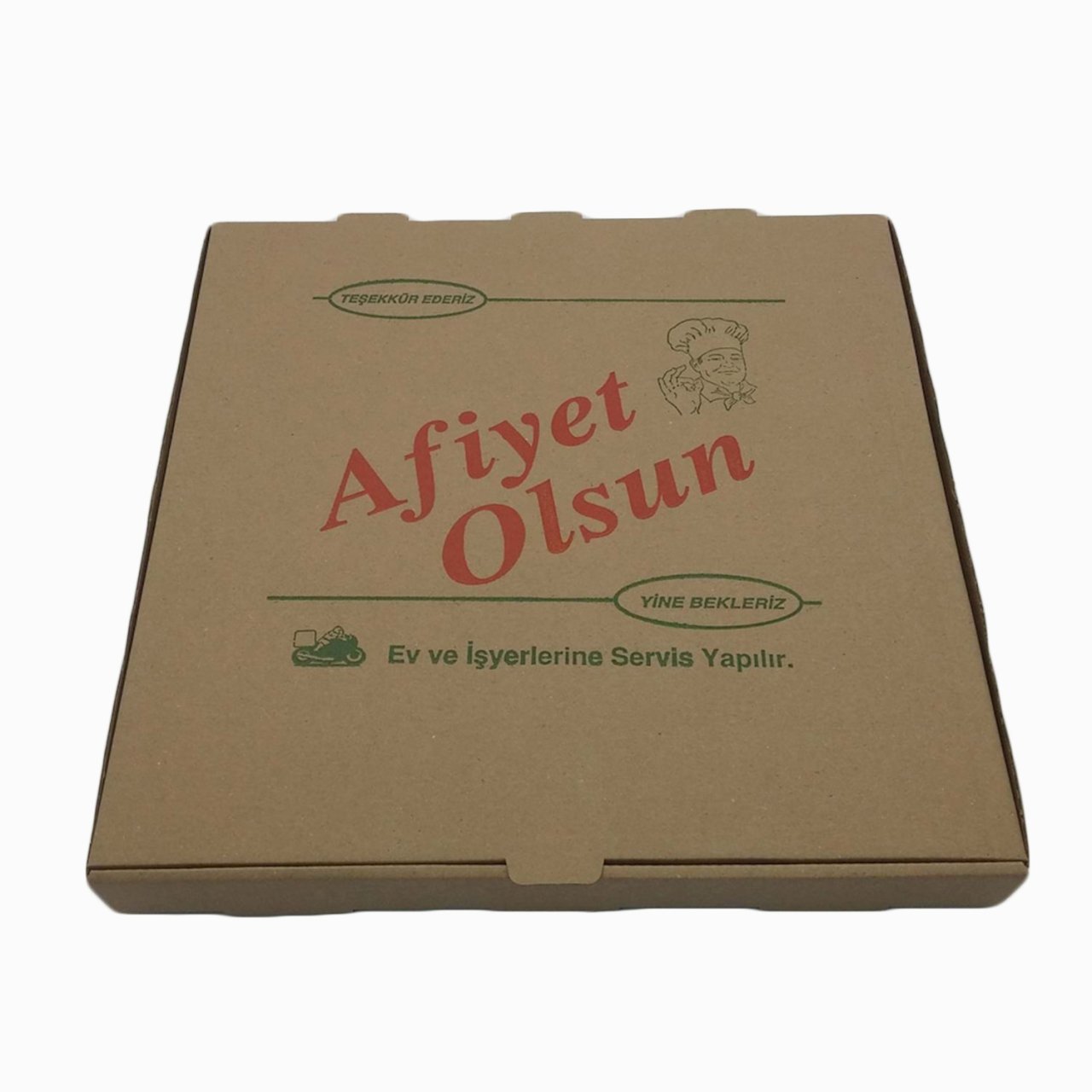 Pizza Kutusu Kraft -Kahverengi 100 lü.33x33 cm.