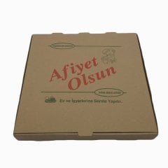 Pizza Kutusu Kraft -Kahverengi 100 lü.33x33 cm.
