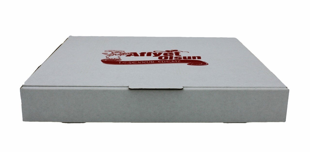 Pizza Kutusu Beyaz 100 Adet 35x35 cm.