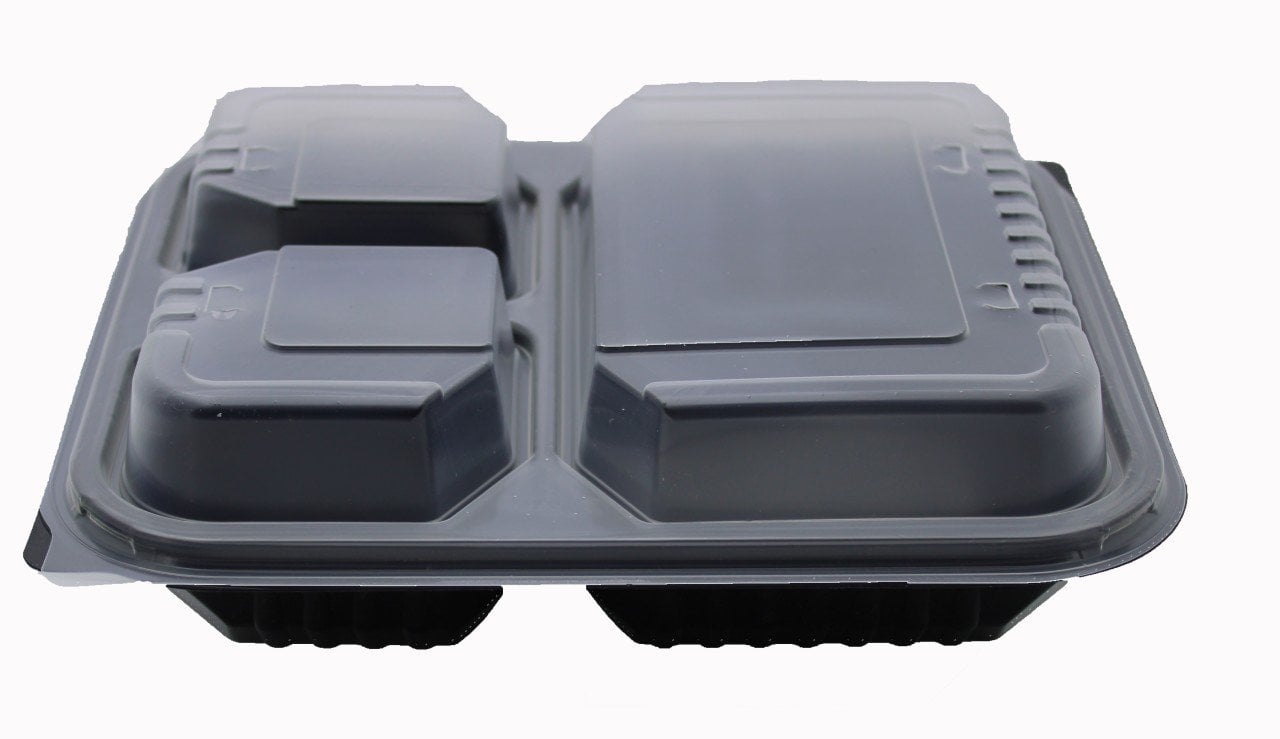 Plastik Mikrodalga Uyumlu Yemek Kabları 50 Adet.