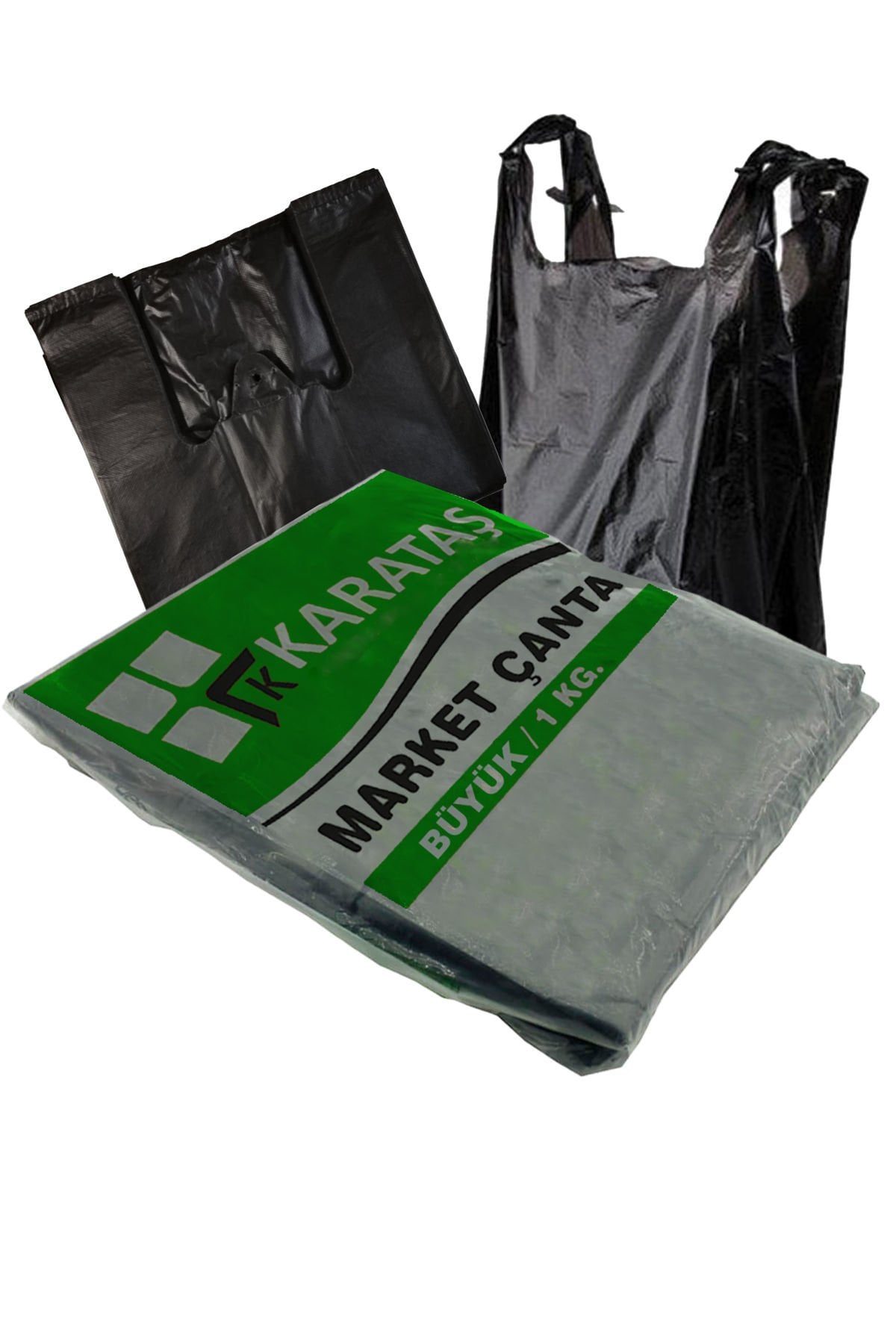 Siyah Karataş Atlet Poşet Büyük Boy 1 Kg