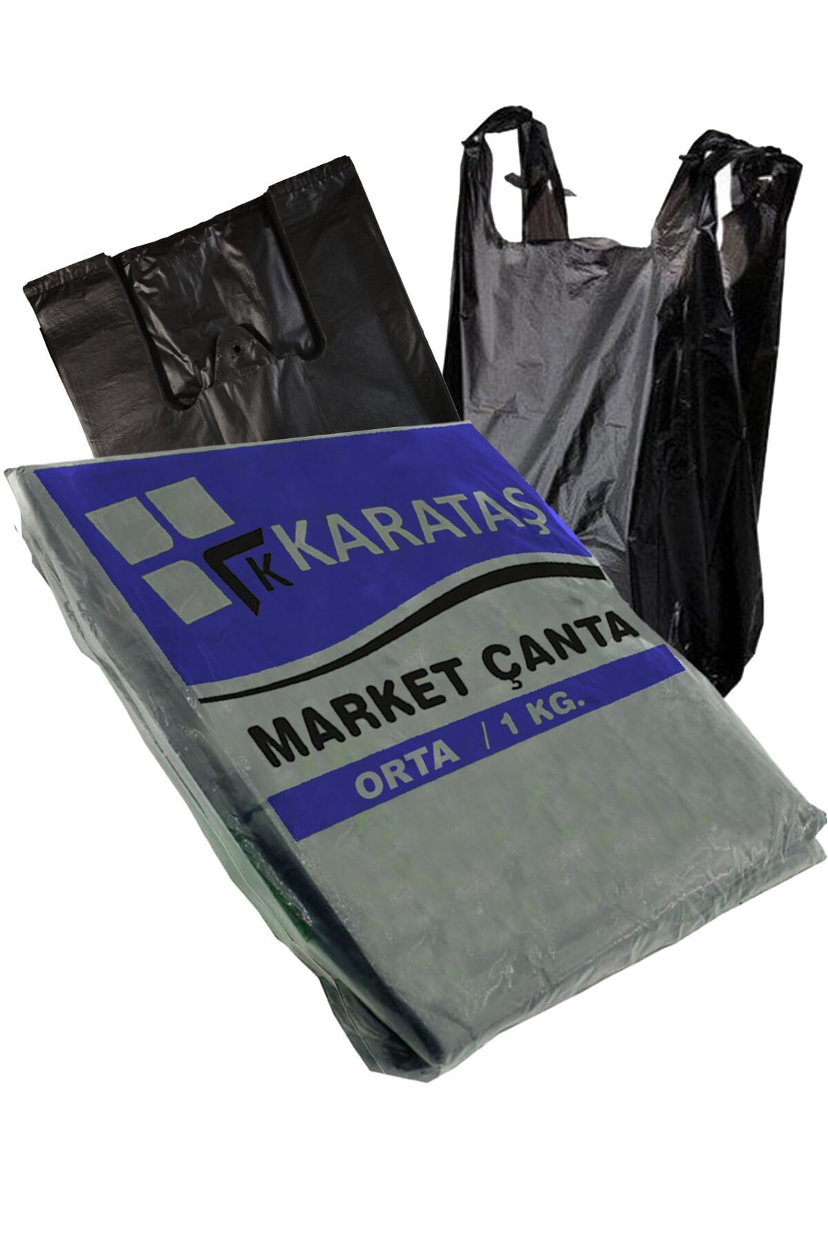 Siyah Karataş Atlet Poşet Orta Boy 1 Kg