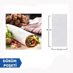 Dürüm Poşeti 14cm. x 28cm.